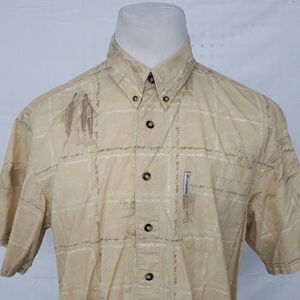 Columbia River Lodge Short Sleeve Fish Print Shirt